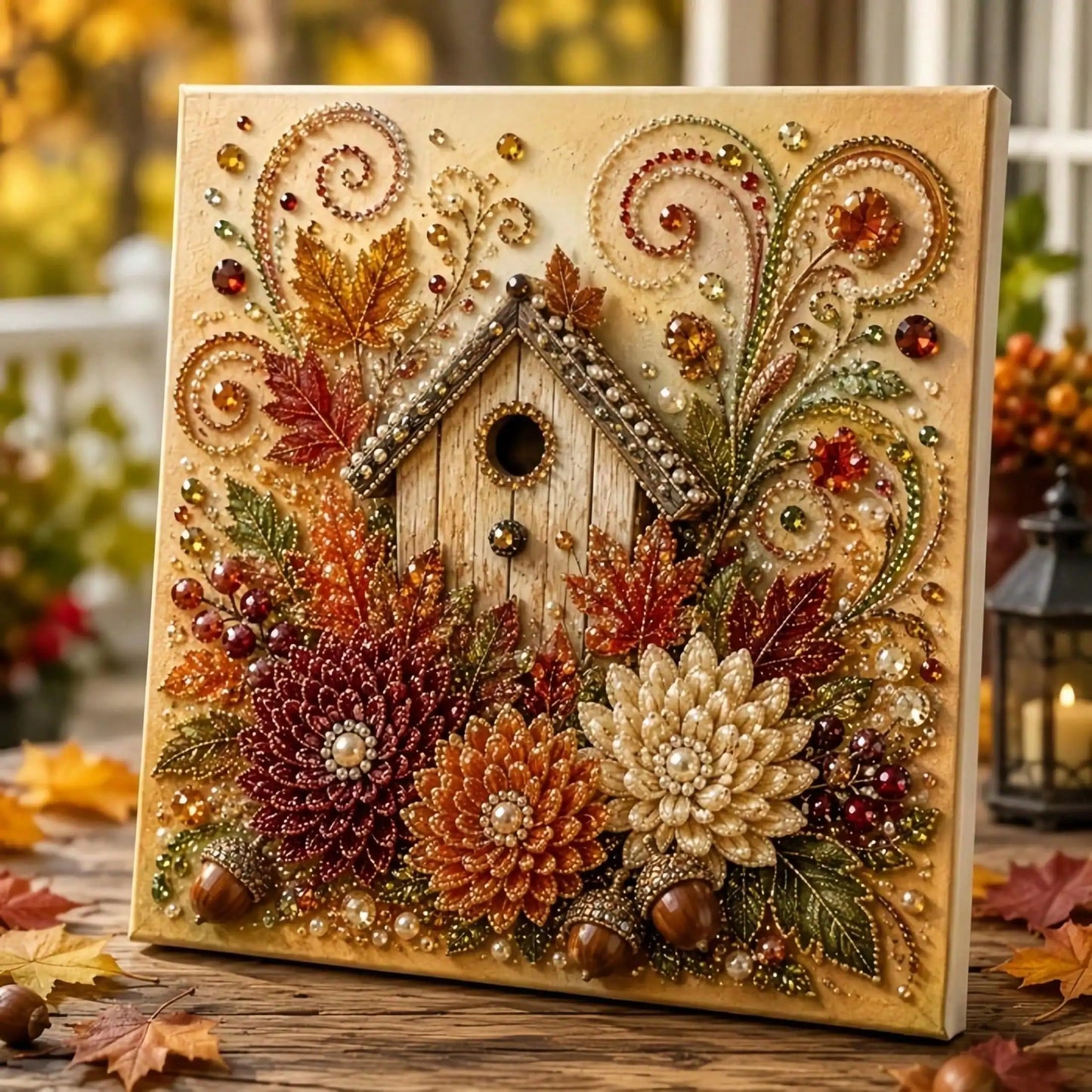 Autumn Pumpkin 5D Diamond Art Pearl Embroidery Painting Kit