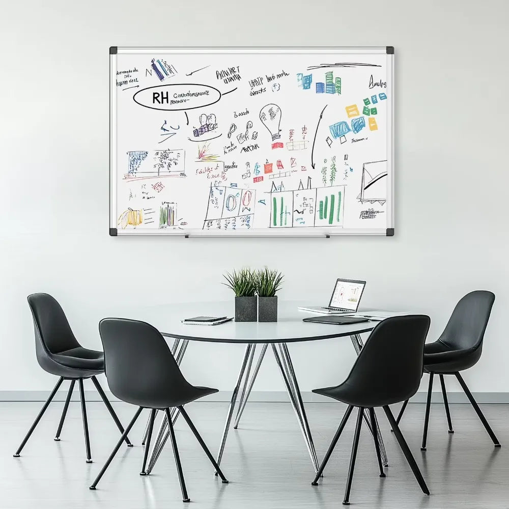 Magnetic Dry Erase Whiteboard With Aluminum Frame For Walls