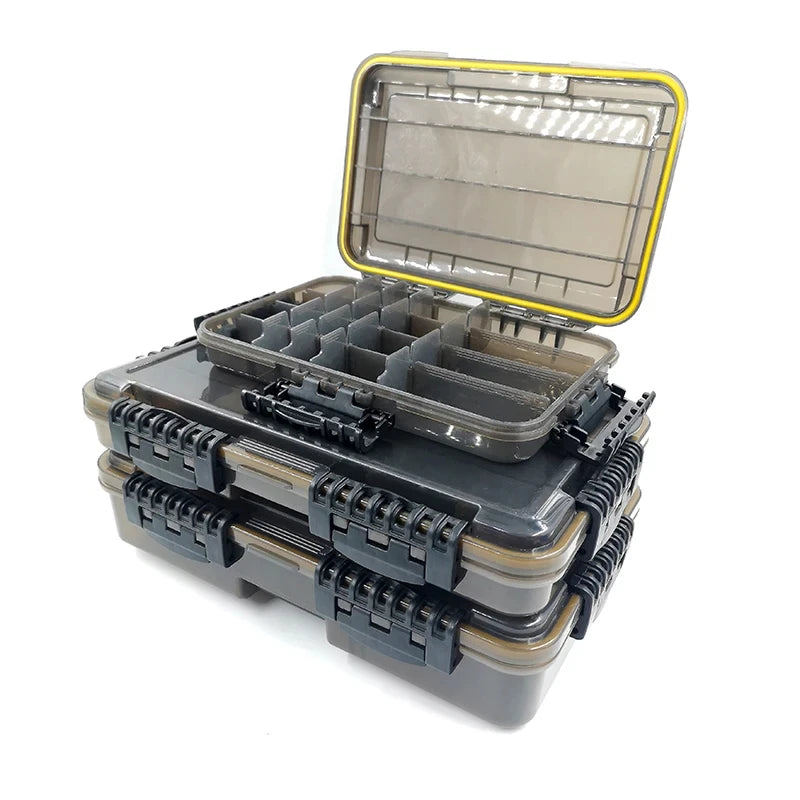 JSFUN Large Capacity Waterproof Fishing Tackle Box For Gear And Bait