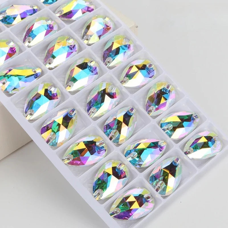 Top Quality Drop AB Moonlight Sew-On Rhinestone Gemstones For Garments
