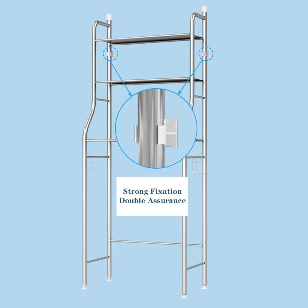 Studyset Over Toilet Storage Shelf 2-Tier Freestanding Metal Organizer