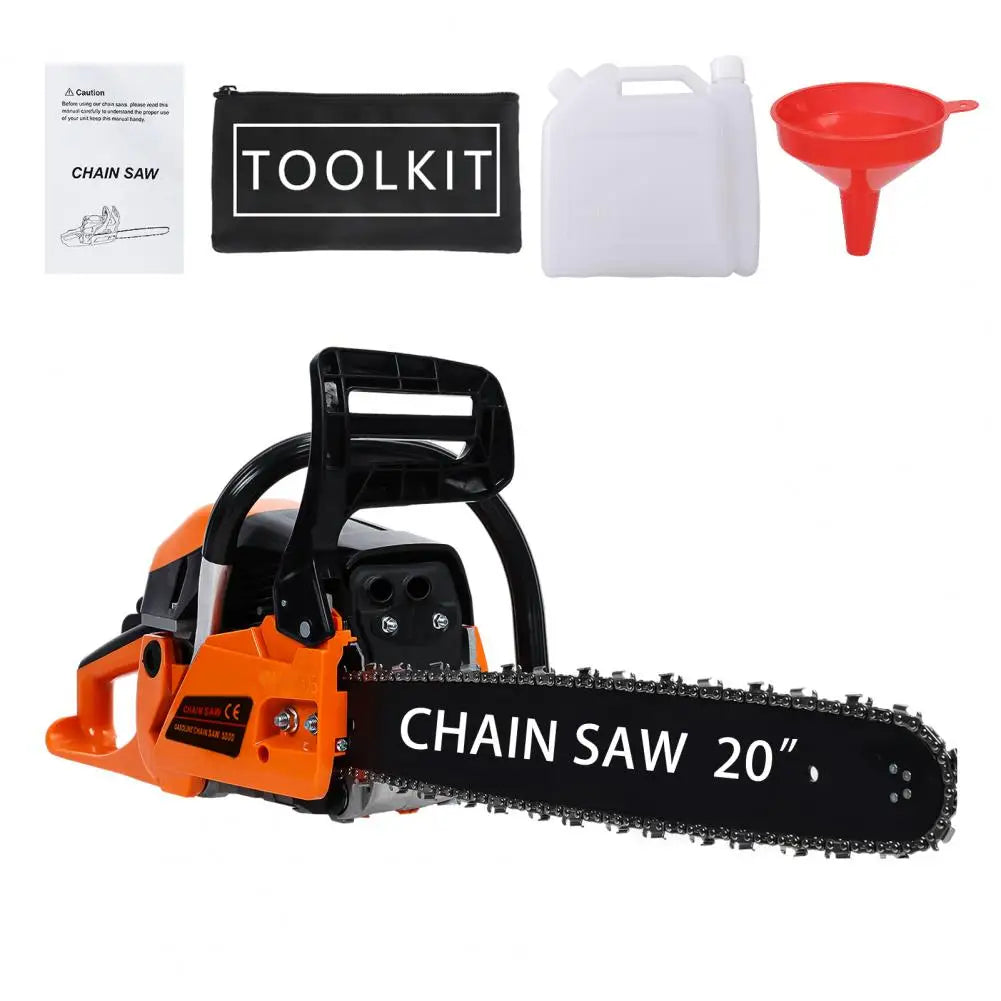 High Power Gas Powered Chainsaw For Wood Cutting And Trimming