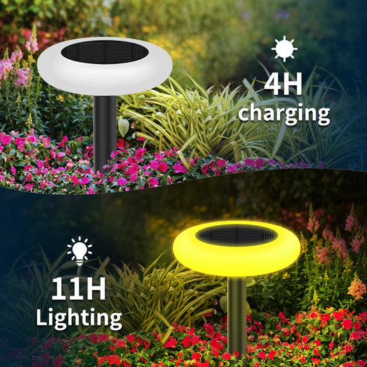 Intelamp Outdoor Solar Garden Pathway Lights Led Dusk To Dawn