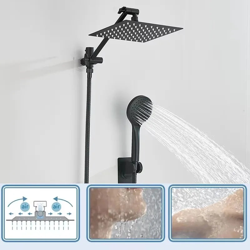 Wanmivezlo Wall Mounted Rain Shower System With Handheld Sprayer