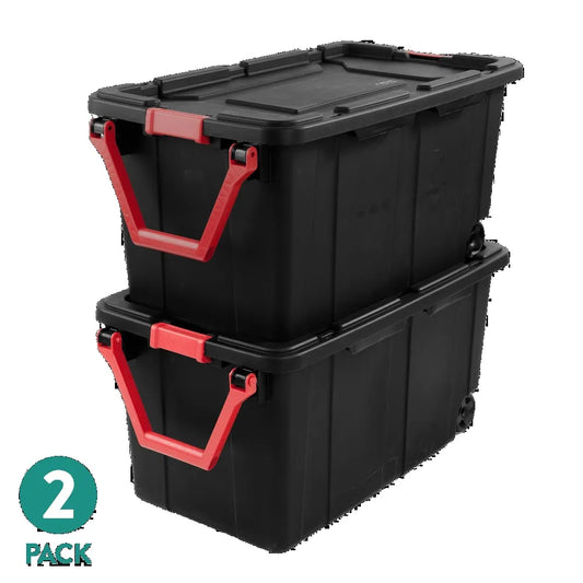Sterilite Wheeled Plastic Storage Container With Handle