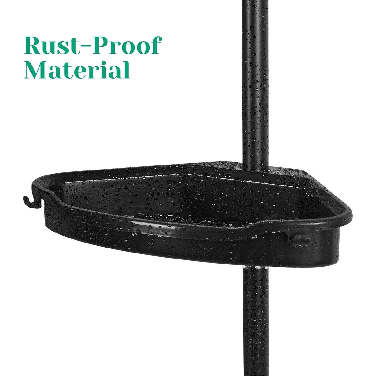 HiMISS Corner Shower Caddy With Adjustable Tension Pole Storage Shelves
