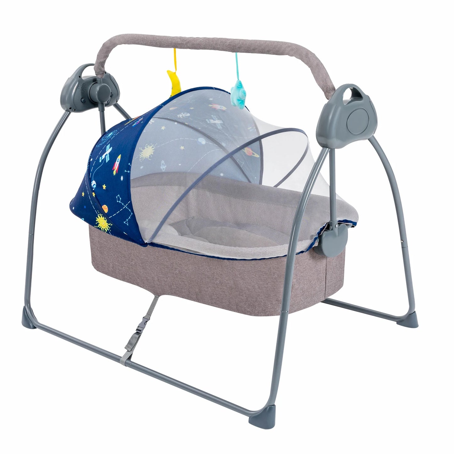 Bymaocar Electric Baby Cradle Swing With Remote Control Auto Rocking