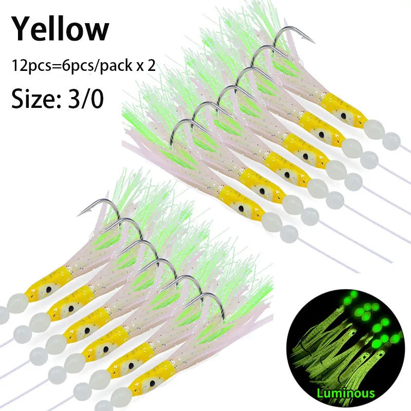 Luminous Squid Sabiki Rig Soft Octopus Fishing Lures