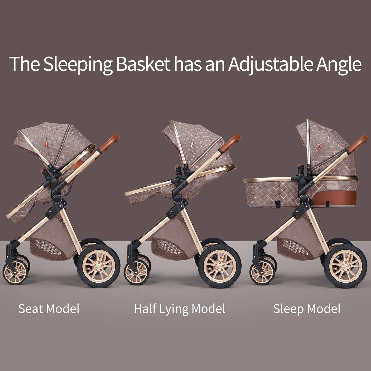 B.Childhood Luxury 3 In 1 Foldable Stroller With Reversible Seat