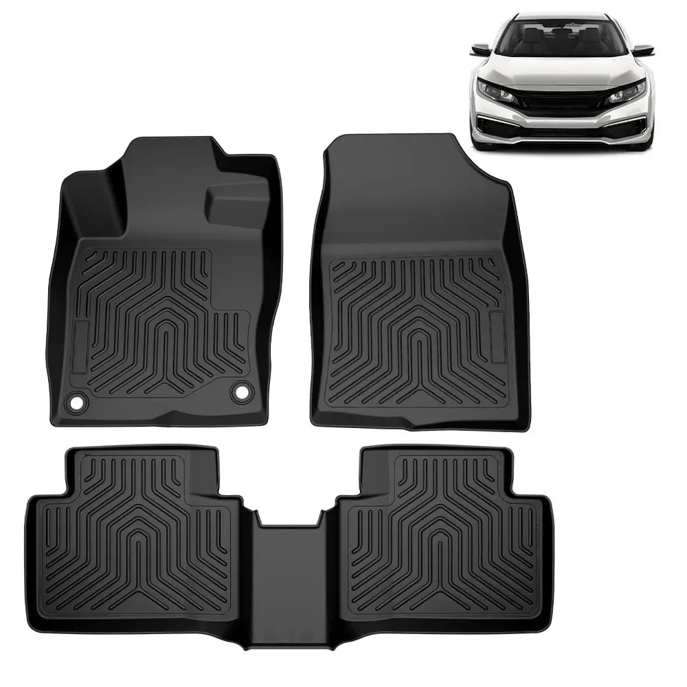 Premium Honda Civic Floor Mats Featuring Anti Slip Texture