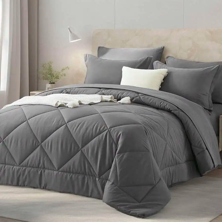 Geometric Pattern Bed Comforter Set Polyester Cotton Soft Summer Bedding