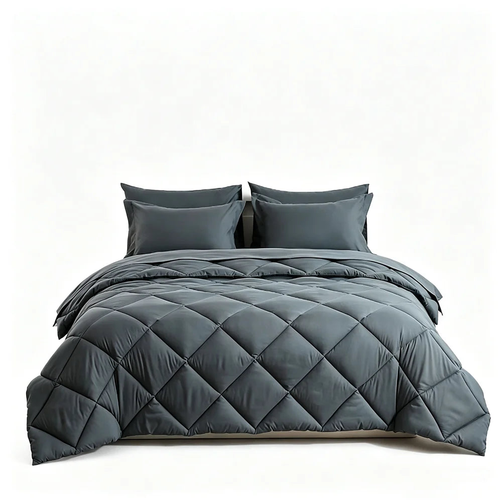 easYum Quilted Bedding Set With Comforter Sheets And Pillowcases