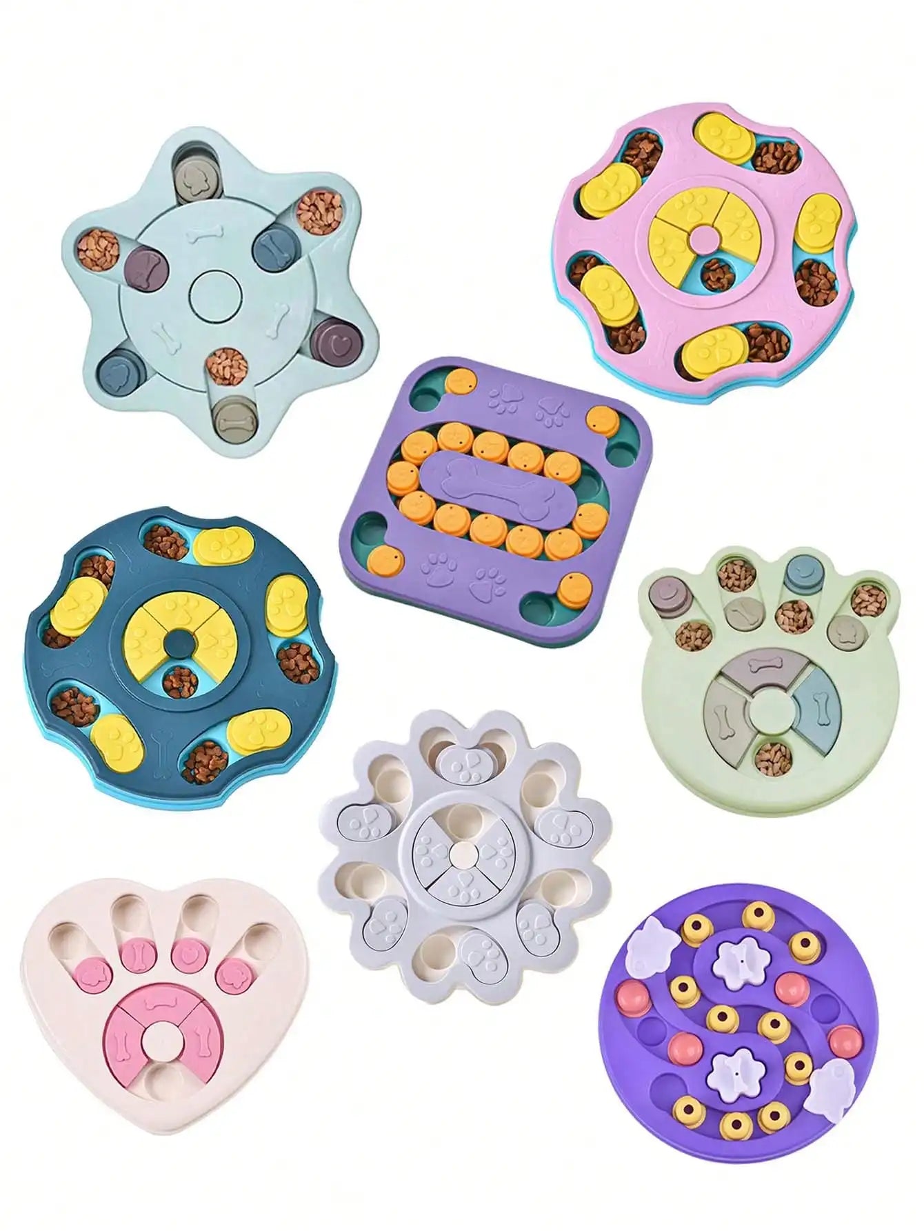 Interactive Pet Puzzle Slow Feeder Treat Dispenser Bowl