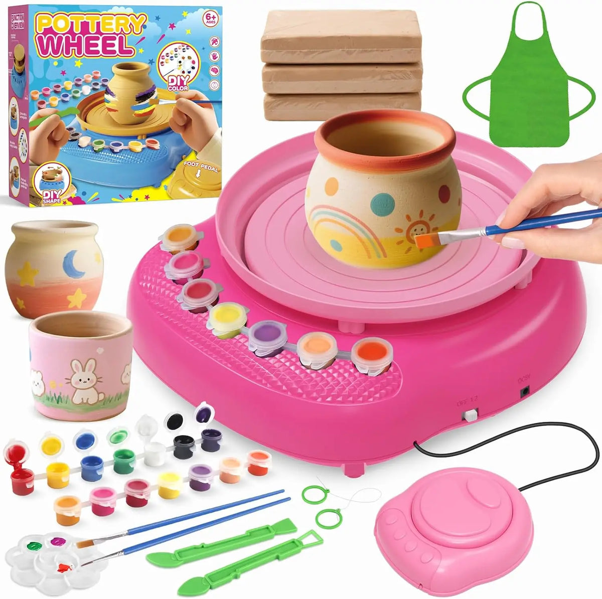 Hotfree Pottery Wheel For Kids With Clay Kit
