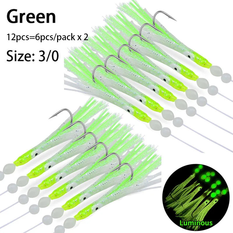 Luminous Squid Sabiki Rig Soft Octopus Fishing Lures