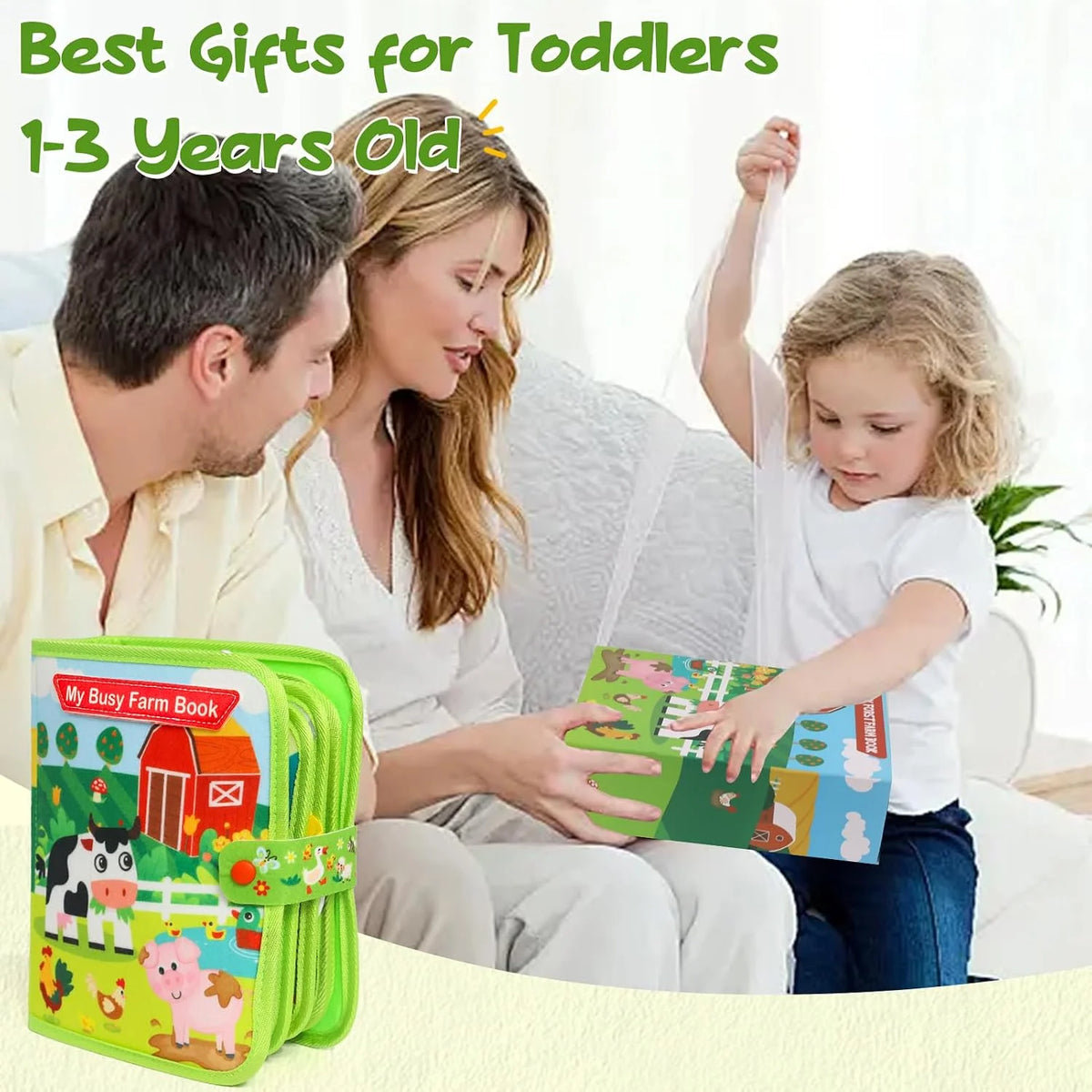 Montessori Farm Busy Book Educational Sensory Activity Toy For Toddlers