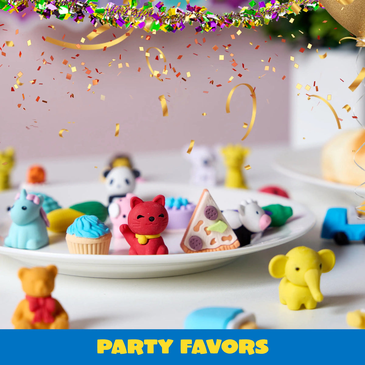 Joyfy 3D Animal Erasers Set for Pencil Desk Classroom