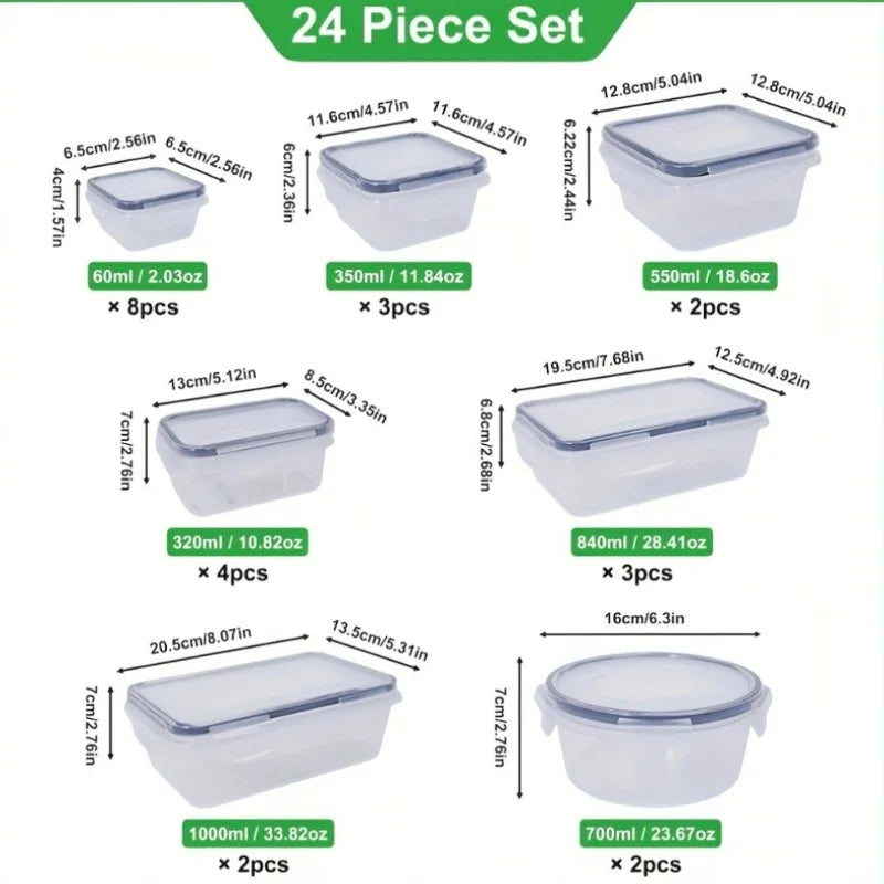 BPA Free 24 Count Airtight Food Storage Containers with Labels