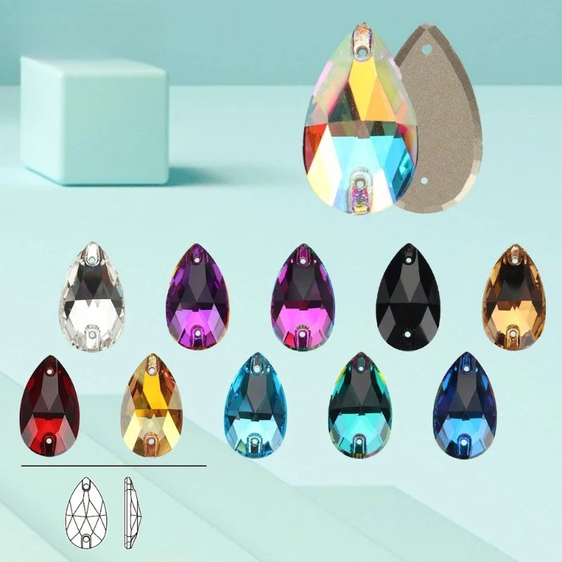 Top Quality Drop AB Moonlight Sew-On Rhinestone Gemstones For Garments