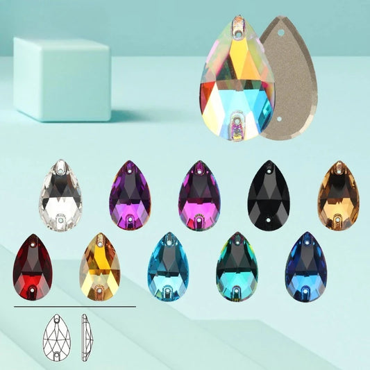 Top Quality Drop AB Moonlight Sew-On Rhinestone Gemstones For Garments