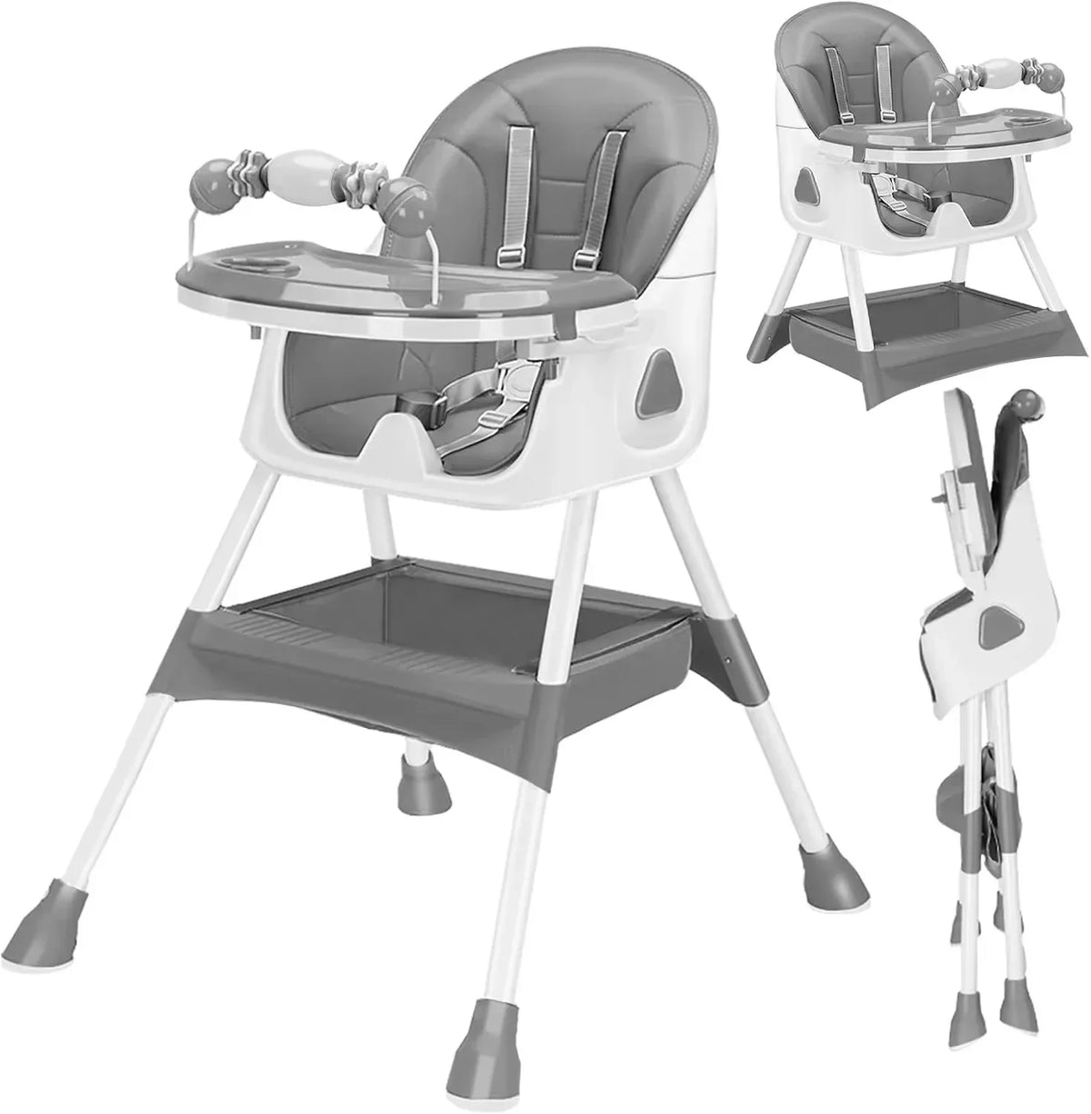 Foldable Baby High Chair E500 With Anti Slip Tray Pad