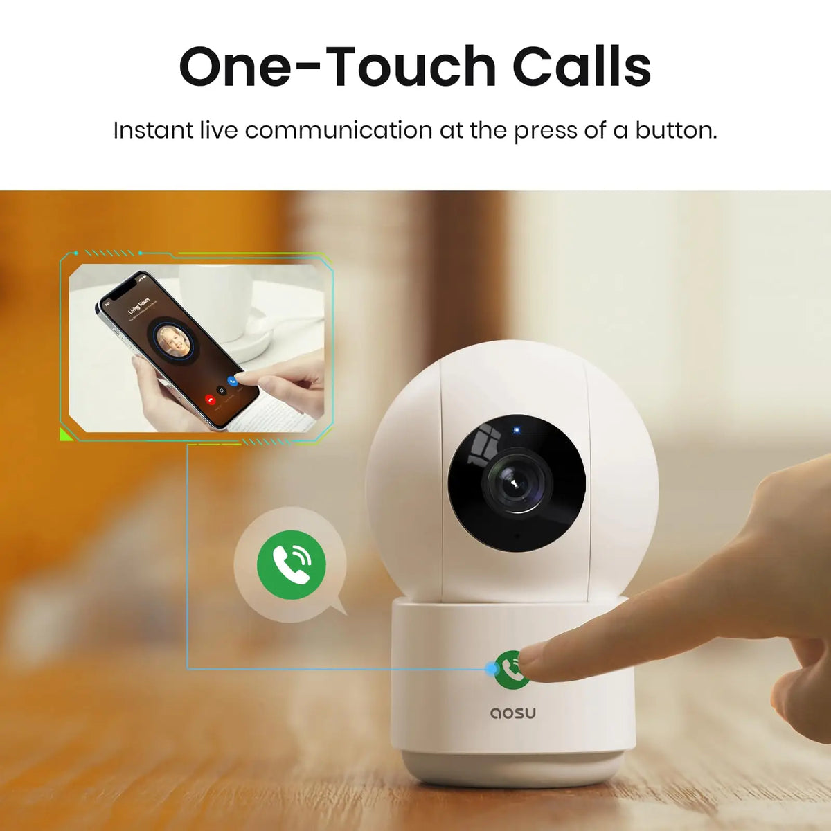 3MP WiFi Baby Monitor With 6x Zoom Indoor Security Camera
