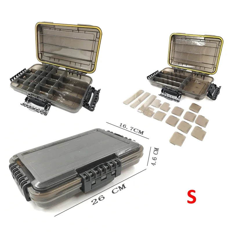 JSFUN Large Capacity Waterproof Fishing Tackle Box For Gear And Bait