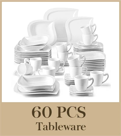 MALACASA Porcelain Dinnerware Set For 6 Or 12 People