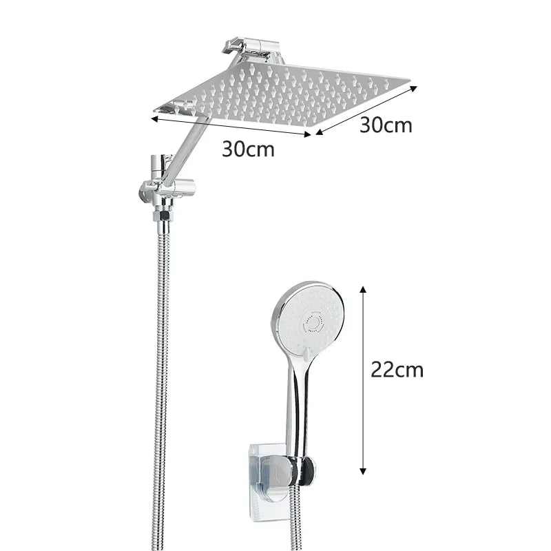 Wanmivezlo Wall Mounted Rain Shower System With Handheld Sprayer