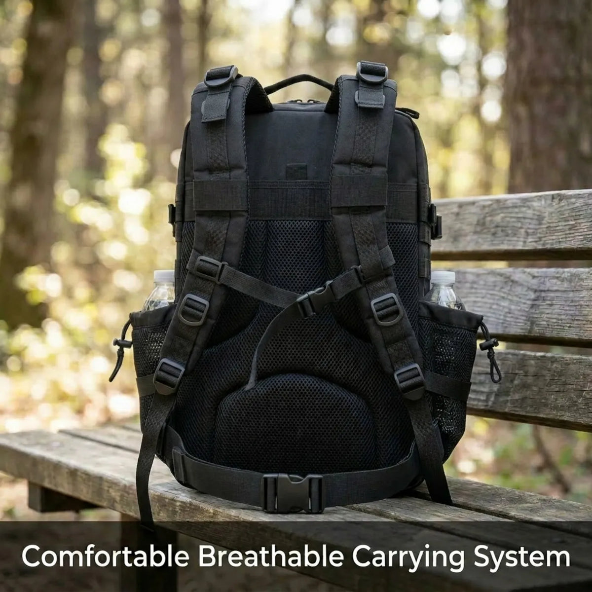 ReFire Gear Tactical Fishing Backpack with Water Bottle Holders