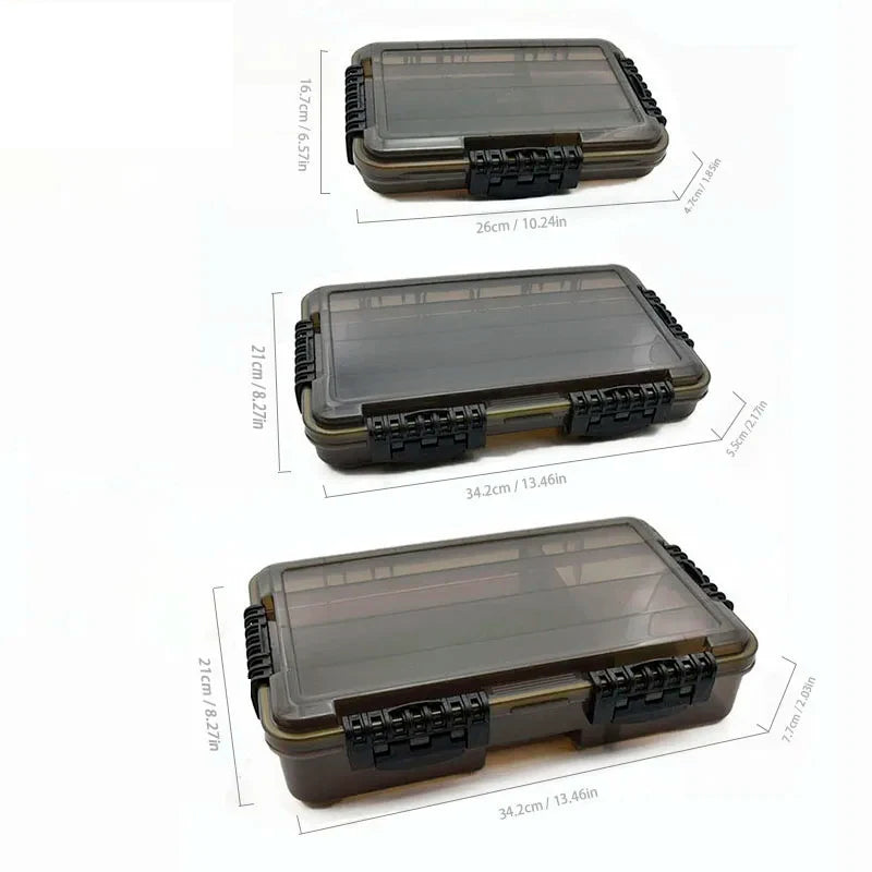 JSFUN Large Capacity Waterproof Fishing Tackle Box For Gear And Bait