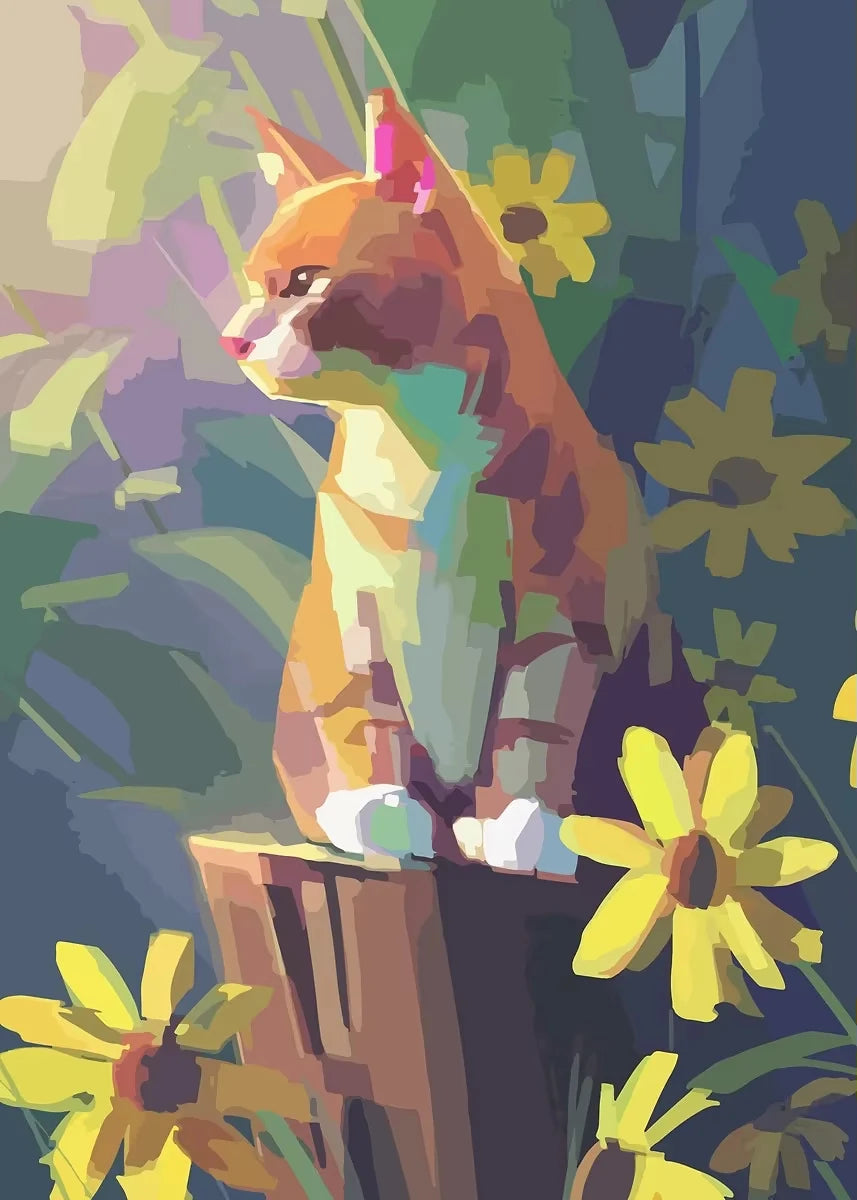 Adult Paint By Numbers Acrylic Kit Cute Animal Canvas Art