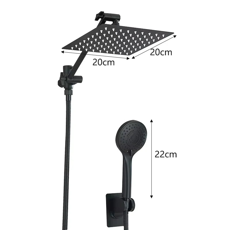 Wanmivezlo Wall Mounted Rain Shower System With Handheld Sprayer