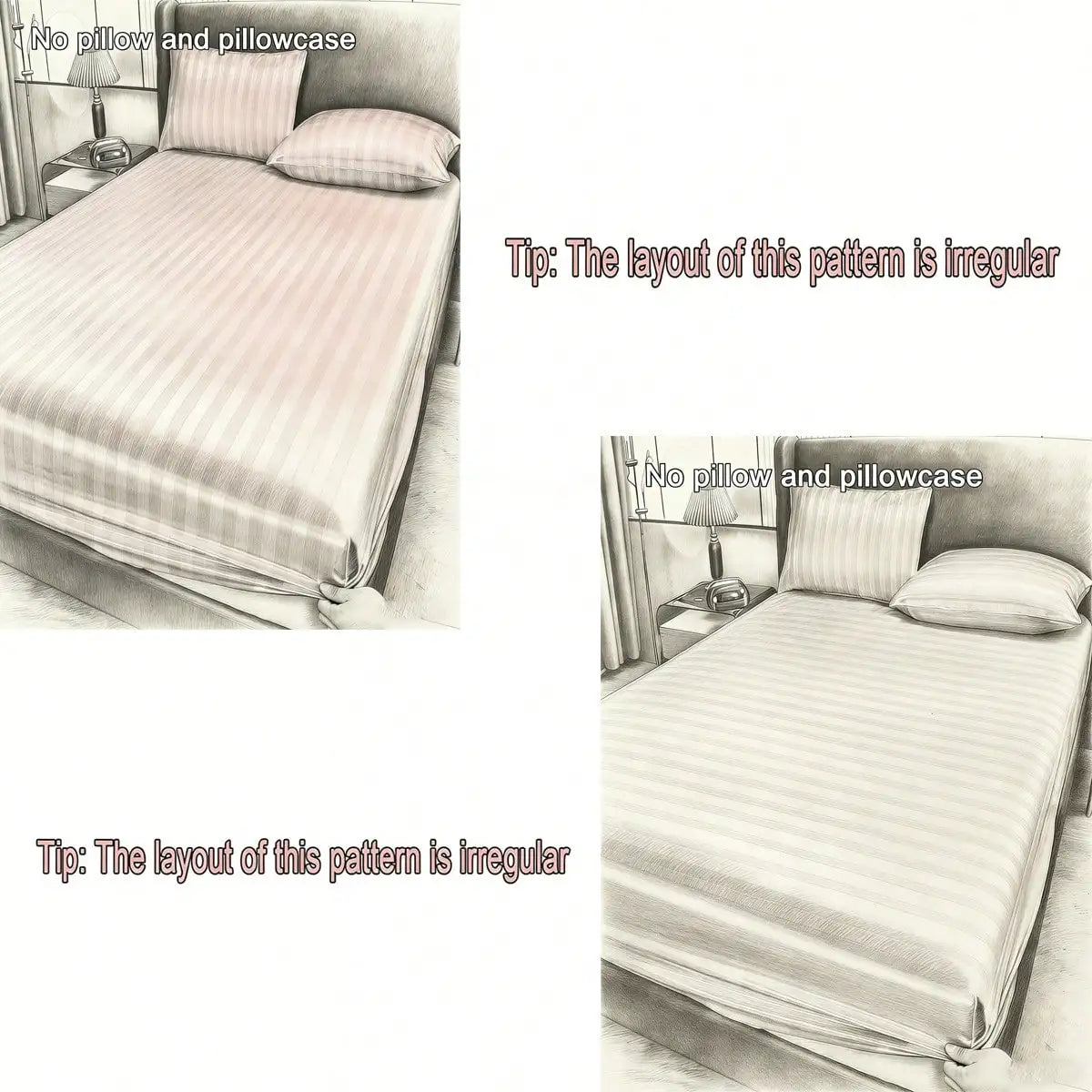 Satin Bedding Set Soft Silky Washable Wrinkle Resistant Pillowcases