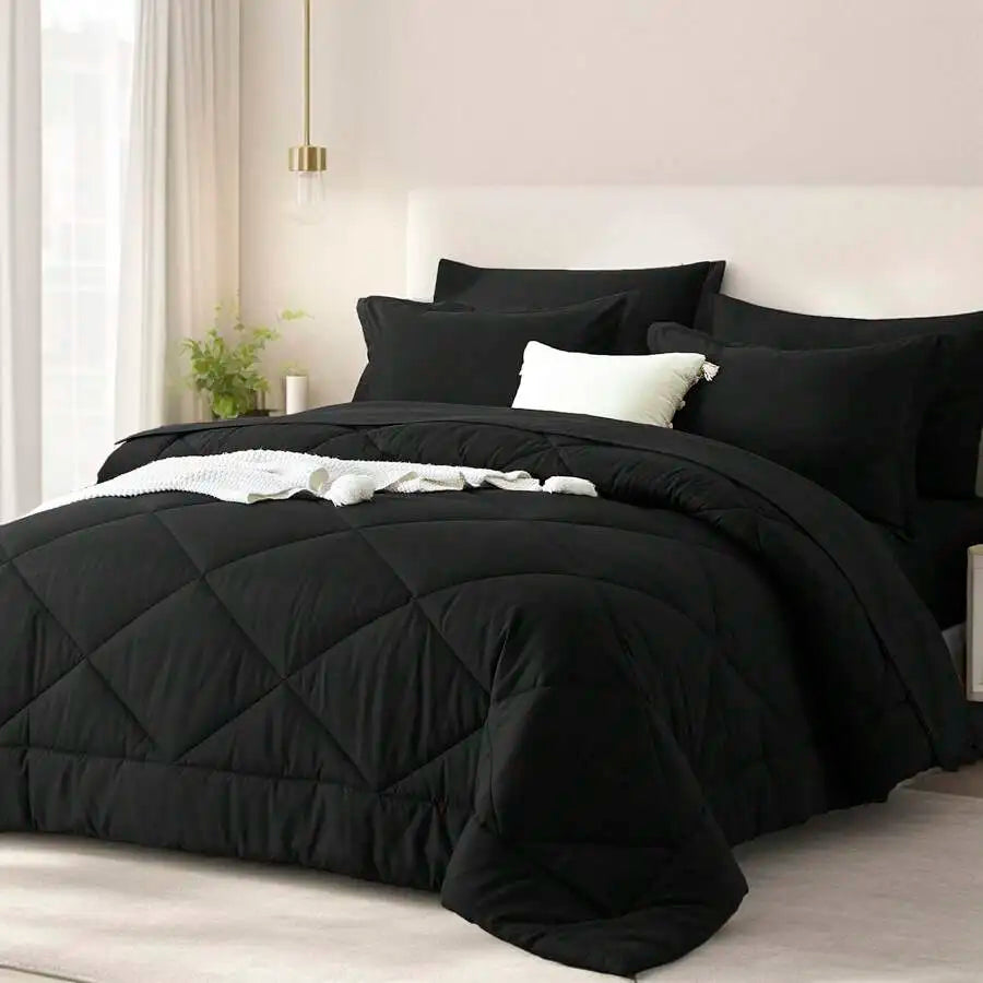 Geometric Pattern Bed Comforter Set Polyester Cotton Soft Summer Bedding