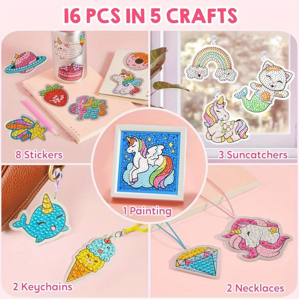 Joyfy 5D Diamond Gem Painting Art Craft Kit For Kids