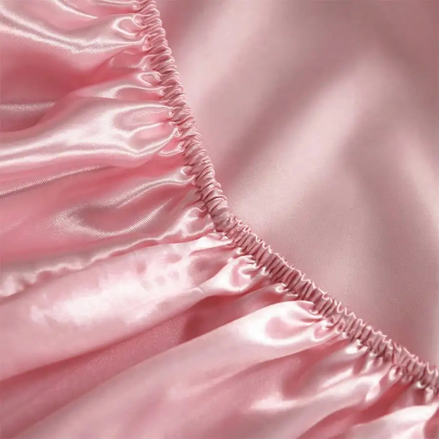 Satin Bedding Set Soft Silky Washable Wrinkle Resistant Pillowcases