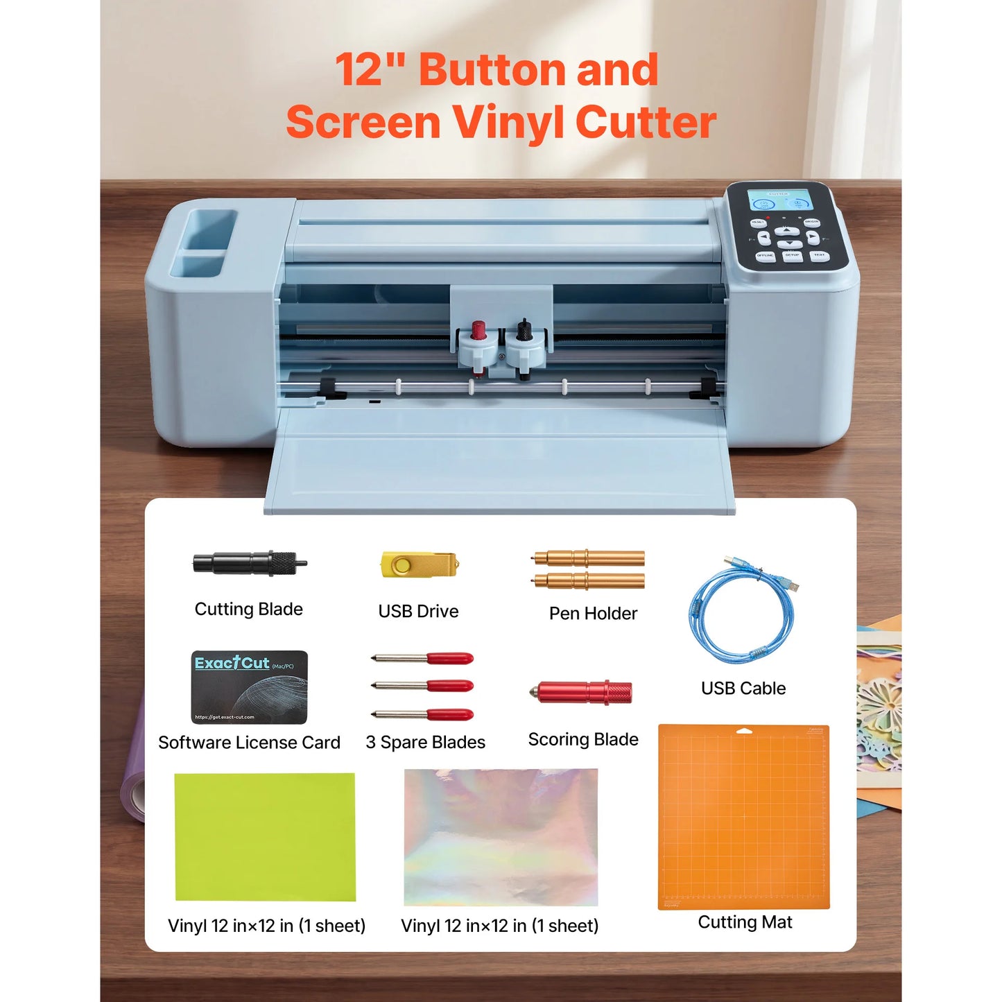 SucceBuy 12 Inch Screen Controlled Vinyl Cutting Machine With Design Resources