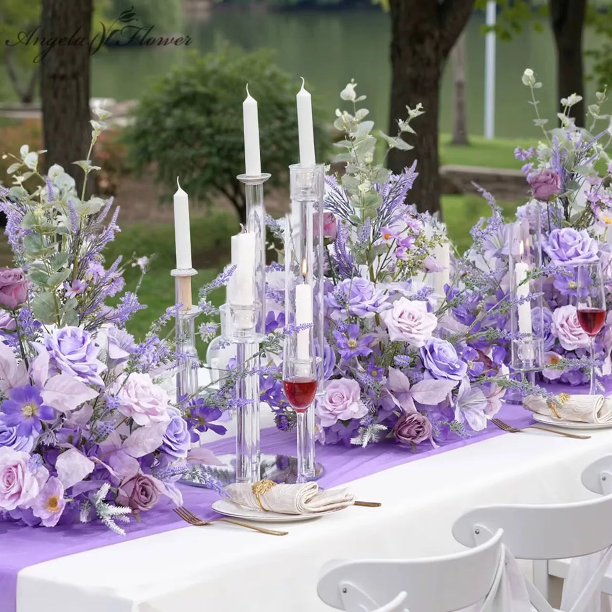 Angela Flower Artificial Silk Flower Ball Table Centerpiece