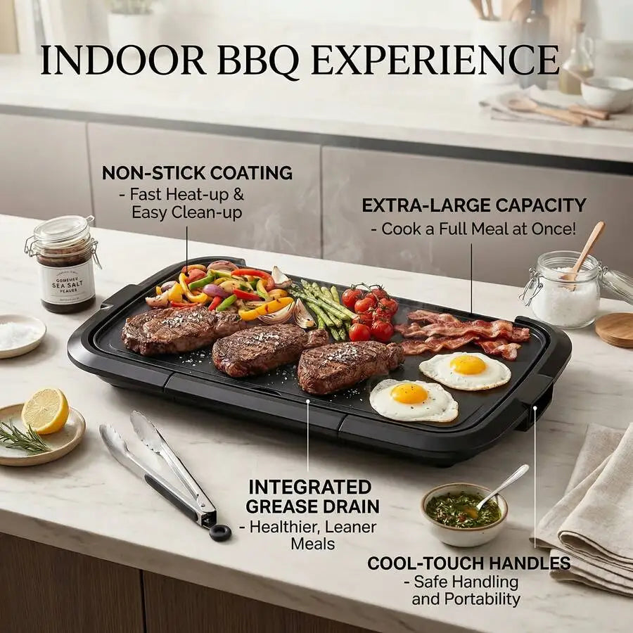 XMSJ Electric Griddle Multifunctional Nonstick Frying Pan