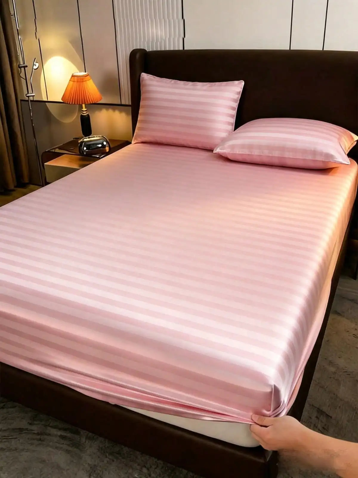 Satin Bedding Set Soft Silky Washable Wrinkle Resistant Pillowcases