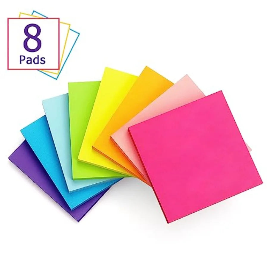 Self Stick Notes Adhesive Memo Pads for Office Home Use