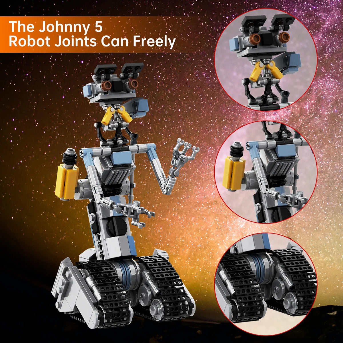 Johnny 5 Robot Collectible Building Blocks Brick Set Kit