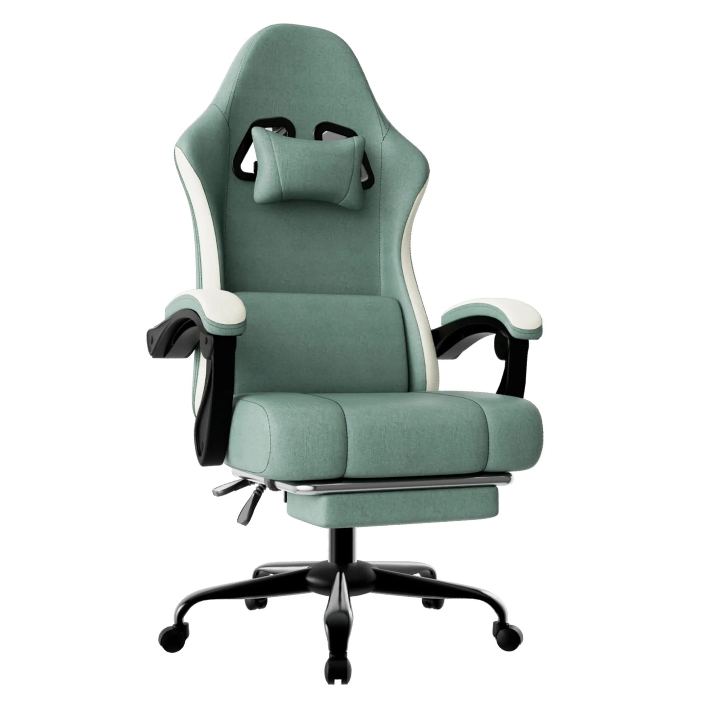 Ergonomic Gaming Chair With Breathable Fabric And Adjustable Lumbar Support