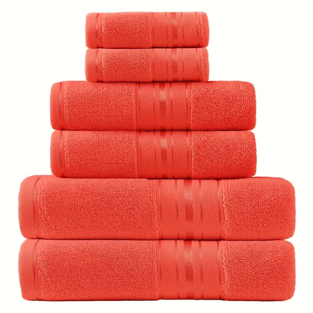 Premium 6 Piece Soft Cotton Turkish Bath Towel Set
