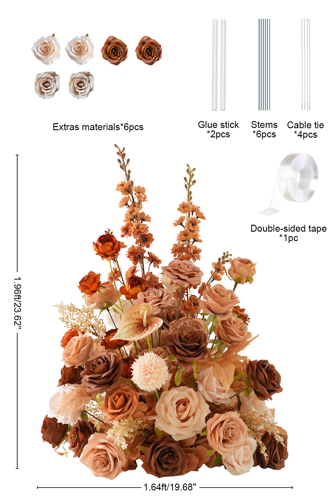 Angela Flower Artificial Silk Flower Ball Table Centerpiece