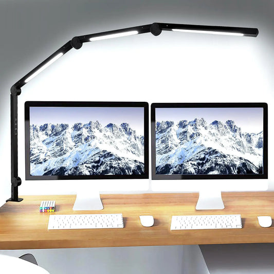 Modern LED Desk Lamp With Flexible Swing Arm Touch Controls
