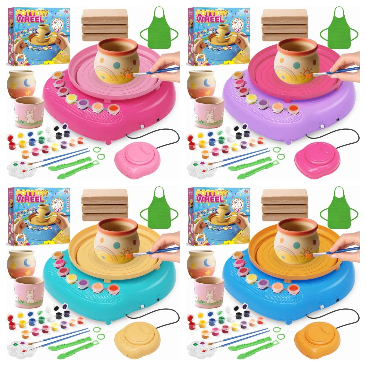Hotfree Pottery Wheel For Kids With Clay Kit