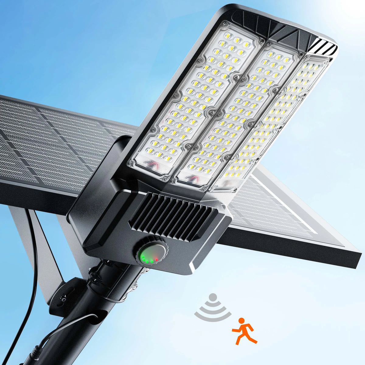 2-Pack Solar Area Lights Outdoor IP66 LED Parking Lot Sensor