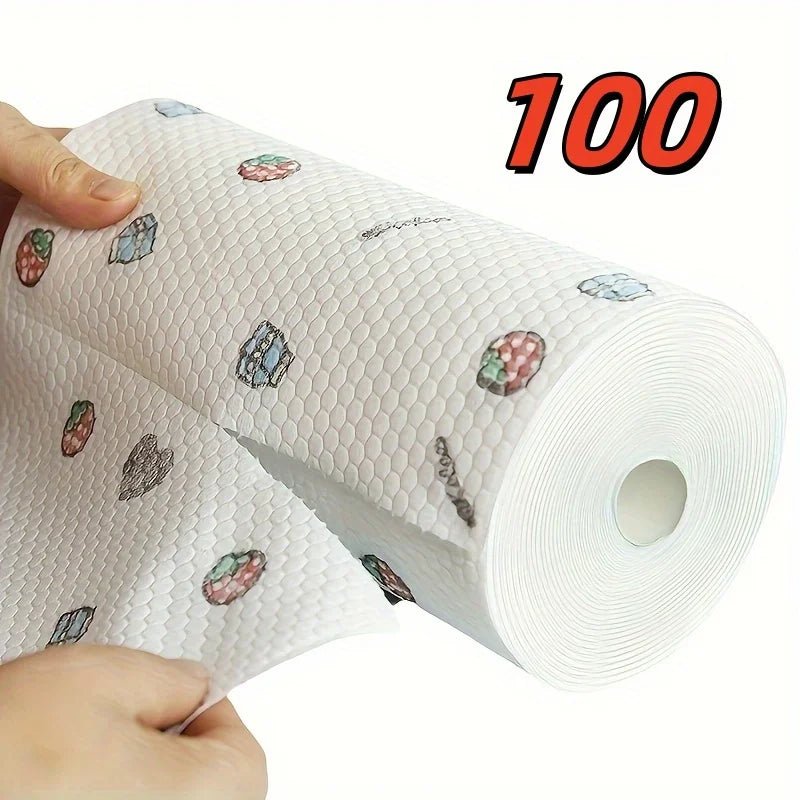 Absorbent Thickened Kitchen Paper Dishcloths for Wet and Dry Cleaning